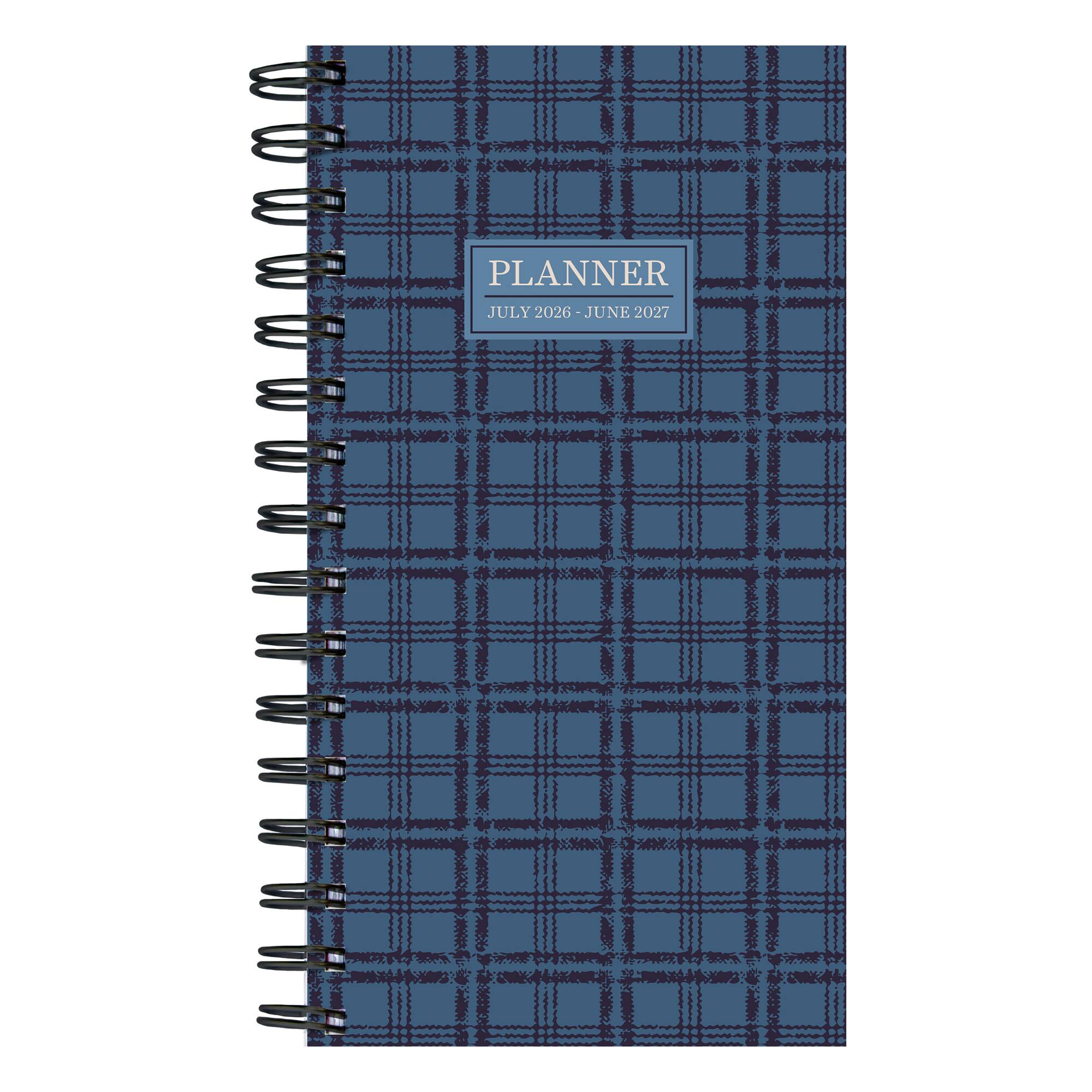 TF Publishing Small 2026-27 Royal Plaid Weekly Monthly Planner